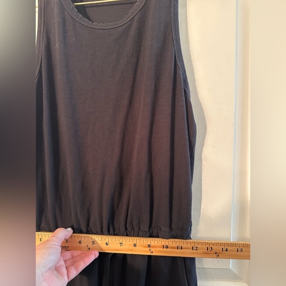 SUNDRY x EVEREVE Black Weekender Tank Racerback Dress Drawstring POCKET 1 SM USA - Picture 12 of 14